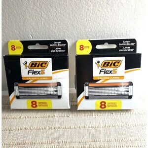 Bic Flex 5 Refillable Refill Razor Cartridges 2 Pack of 16 Long Lasting